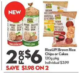 Longo's RiceUP! Brown Rice Chips or Cakes offer