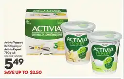 Longo's Activia Yogourt 8x100g pkg or Activia Expert 750g tub offer