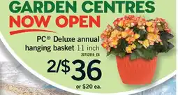 Fortinos PC DELUXE ANNUAL DELUXE HANGING BASKET, 11 INCH offer