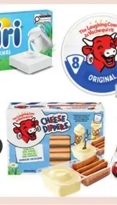 Longo's Kiri Cream Cheese, The Laughing Cow Cheese or The Laughing Cow Cheese Dippers offer