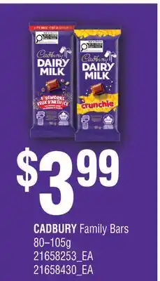 Fortinos CADBURY FAMILY BARS offer