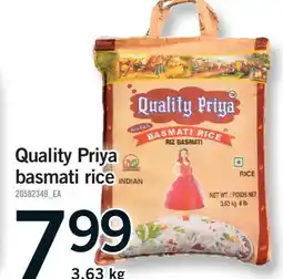 Fortinos QUALITY PRIYA BASMATI RICE offer
