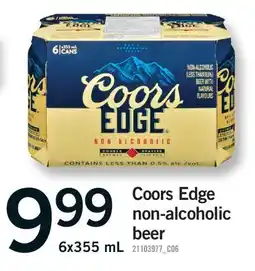 Fortinos COORS EDGE NON-ALCOHOLIC BEER offer