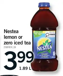 Fortinos NESTEA LEMON OR ZERO ICED TEA offer