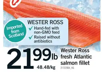 Fortinos WESTER ROSS FRESH ATLANTIC SALMON FILLET offer