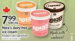 Fortinos NORA'S DAIRY-FREE ICE CREAM offer