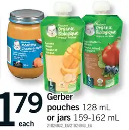Fortinos GERBER POUCHES, 128 ML OR JARS offer