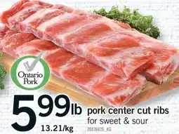 Fortinos PORK CENTER CUT RIBS offer