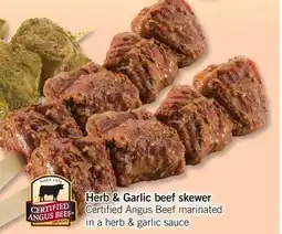 Fortinos HERB & GARLIC BEEF SKEWER offer