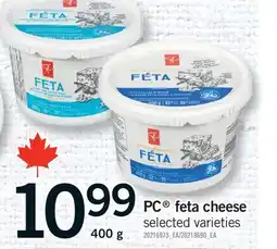 Fortinos PC FETA CHEESE offer