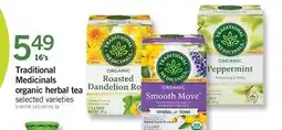 Fortinos TRADITIONAL MEDICINALS ORGANIC HERBAL TEA, 16'S offer