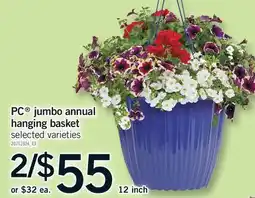 Fortinos PC JUMBO ANNUAL HANGING BASKET, 12 INCH offer