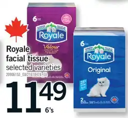 Fortinos ROYALE FACIAL TISSUE, 6'S offer