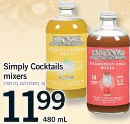 Fortinos SIMPLY COCKTAILS MIXERS offer