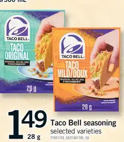 Fortinos TACO BELL SEASONING offer