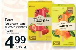 Fortinos T'AOM ICE CREAM BARS offer