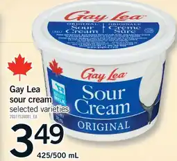 Fortinos GAY LEA SOUR CREAM, 425/500 ML offer