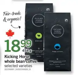 Fortinos KICKING HORSE WHOLE BEAN COFFEE offer