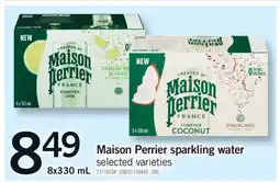 Fortinos MAISON PERRIER SPARKLING WATER offer