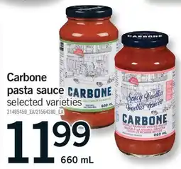 Fortinos CARBONE PASTA SAUCE offer