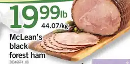 Fortinos MCLEAN'S BLACK FOREST HAM offer
