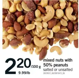 Fortinos MIXED NUTS WITH 50% PEANUTS offer