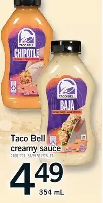Fortinos TACO BELL CREAMY SAUCE offer