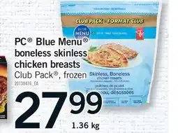 Fortinos PC BLUE MENU BONELESS SKINLESS CHICKEN BREASTS offer