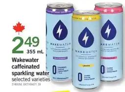 Fortinos WAKEWATER CAFFEINATED SPARKLING WATER offer