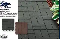 RONA Interlocking rubber paver offer