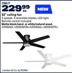 RONA Landon & Co. by RONA 52 ceiling fan offer