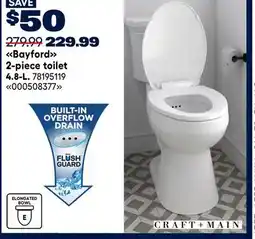 RONA CRAFT + MAIN Bayford 2-piece toilet 4.8-L offer