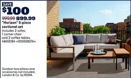 RONA Horizon 5-piece sectional set offer