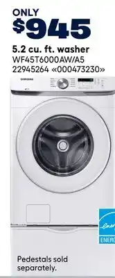 RONA Samsung 5.2 cu. ft. washer offer