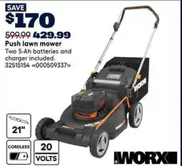RONA WORX Push lawn mower offer