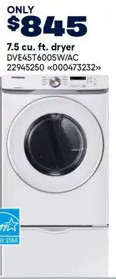 RONA Samsung 7.5 cu. ft. dryer offer