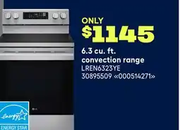 RONA LG 6.3 cu. ft. convection range offer