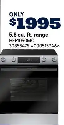 RONA BOSCH 5.8 cu. ft. range offer