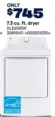 RONA LG 7.3 cu. ft. dryer offer