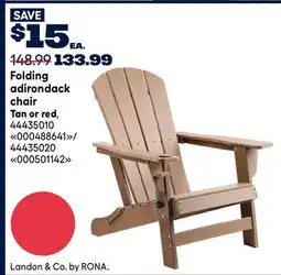 RONA Folding adirondack chair offer