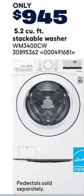 RONA LG 5.2 cu. ft. stackable washer offer