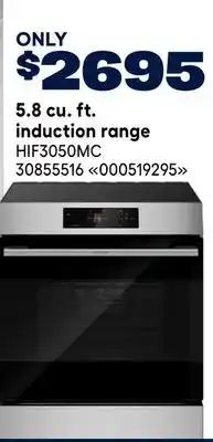 RONA BOSCH 5.8 cu. ft. induction range offer