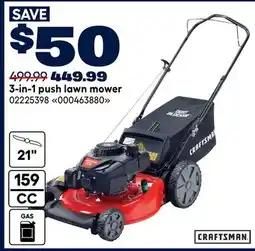 RONA CRAFTSMAN 3-in-1 push lawn mower offer