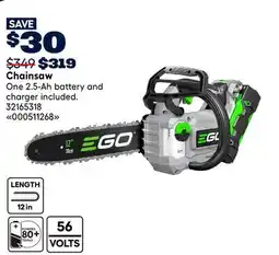 RONA EGO Chainsaw offer