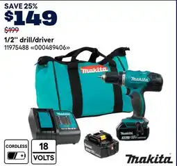 RONA Makita 1/2'' drill/driver offer