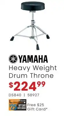 Long & McQuade YAMAHA HEAVY WEIGHT DRUM THRONE offer