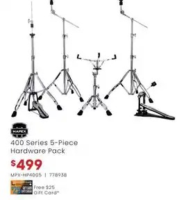 Long & McQuade MAPEX 400 SERIES 5-PIECE HARDWARE PACK offer