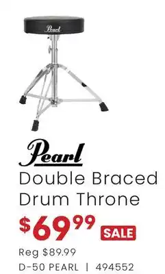 Long & McQuade PEARL DOUBLE BRACED DRUM THRONE offer