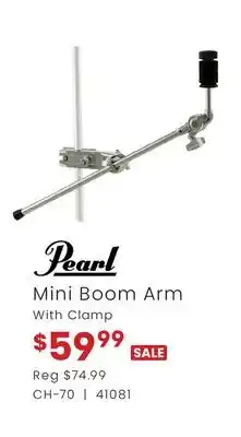 Long & McQuade PEARL CH70 MINI BOOM ARM WITH CLAMP offer