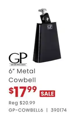 Long & McQuade GP 6 METAL COWBELL offer